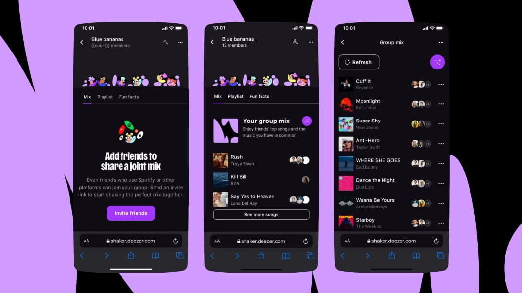 Deezer’s new Shaker feature lets you share music across streaming services